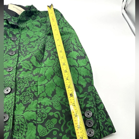Burberry Embossed Blazer Jacket Royal Emerald Green Large - Picture 11 of 16